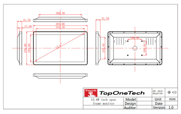 touch monitor drawing design